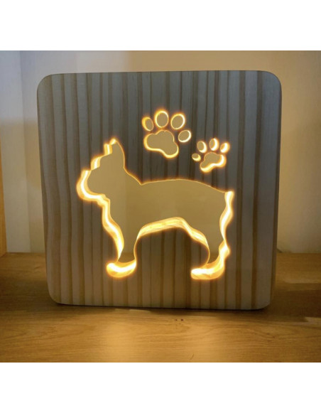 Cette veilleuse à l'effigie du Bouledogue Français est idéale pour décorer votre intérieur avec charme !